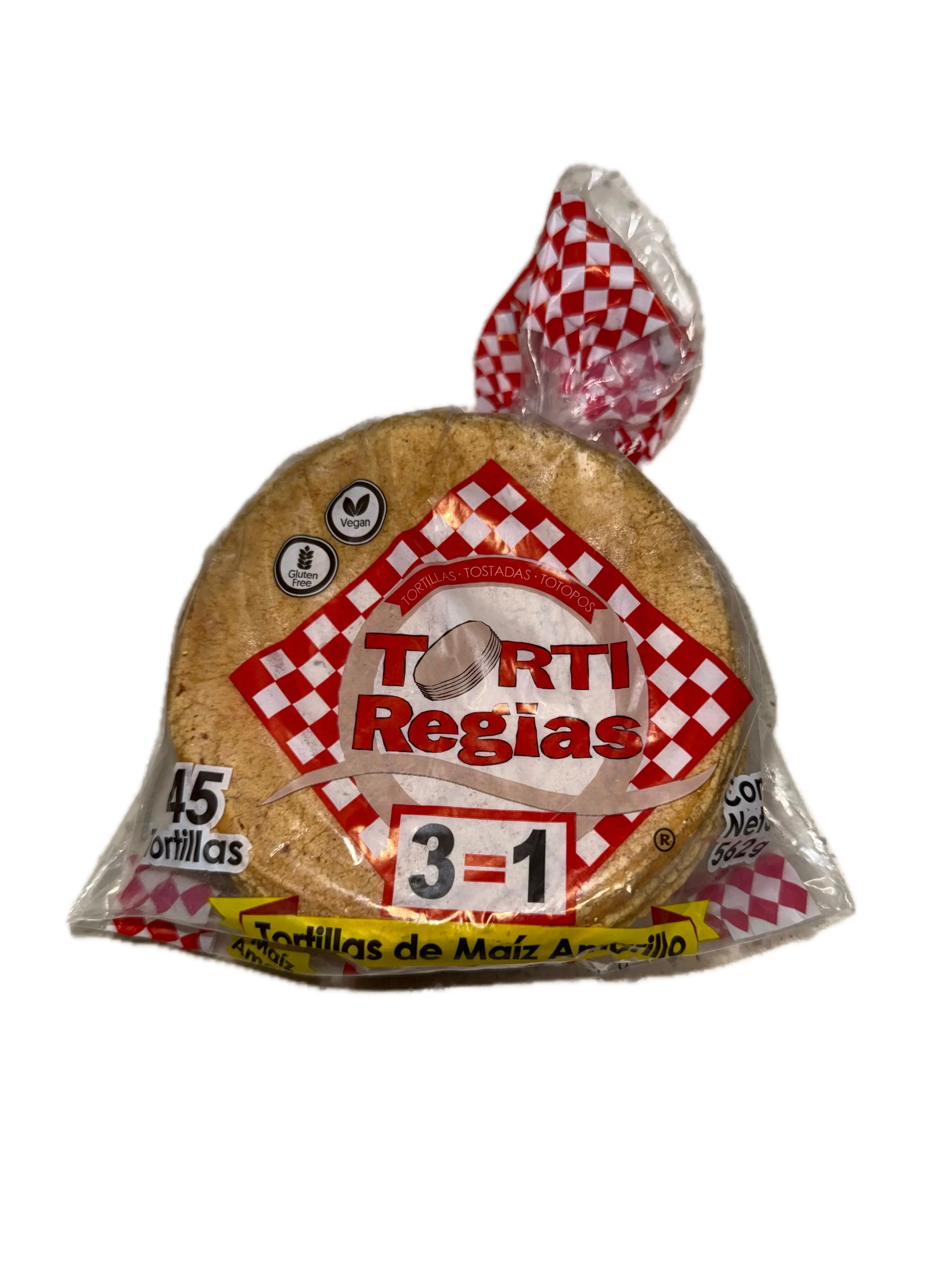 tortiRegias Delgaditas 3=1 562g | TortiRegias 3=1 Thin Corn Tortillas (Delgaditas) – 15 Count | Gluten Free | Vegan | Made in Mexico