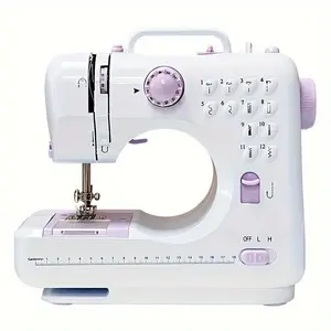 Electric Sewing Machine Portable Electric Sewing Machine Multifunctional Home Sewing Machine Repair Machine Adjustable Speed Overlock 12 Stitches Patterns For Children Parents Beginners Hobbyists Ligh party supplies