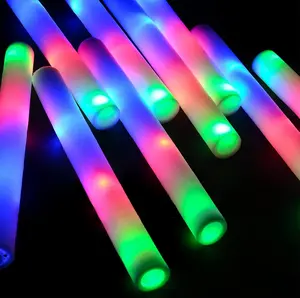 AVTCTEK Foam Glow Sticks Bulk 20/30/45/70-Pack, LED Light Up Foam Sticks with 3 Flashing Modes (Fast/Slow/Alternating), Reusable Battery Operated Party Favors for Birthdays, Raves, Weddings, Halloween, Camping & Glow in The Dark Parties outdoorfun