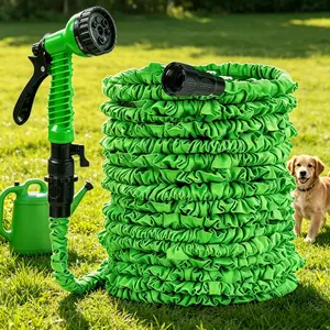 100FT Expandable Garden Hose, Expandable Water Hose With Spray Nozzle, Flexible Garden Pipe For Yard, Car And Pet Cleaning, Lightweight, Easy To Store And Ergonomic Design