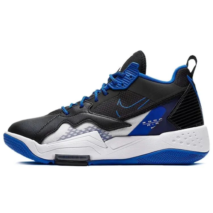 Men's Air Jordan Zoom '92 'Black Royal' CK9183-004 Casual Trainers, New Regular-Fit, Lace-Up Style for All Seasons