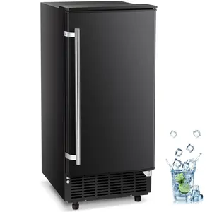 Commercial Built-in Ice Maker Machine,80Lbs/Day,Reversible Door,Undercounter Ice Cube Maker with 24H Timer,Self-Cleaning Function for Home/Office