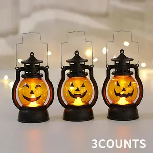 Halloween Pumpkin Oil Lantern, /box LED Hanging Light, Retro Hanging Light for Holiday Party, Perfect for Festive Decorations, Ornaments