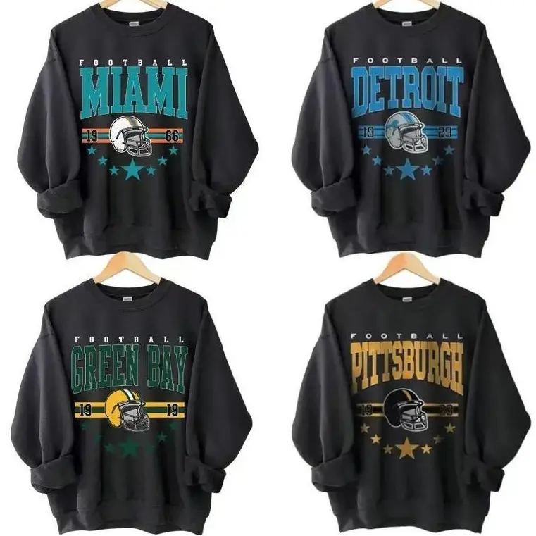 Vintage All Team Football Shirt, Retro Game Day Crewneck, Football Fan Pullover, Unisex Sports Sweatshirt, Classic Football Gift