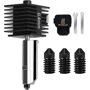 A1 Mini/A1 Nozzle 0.4mm Hotend Kit for Bambu Lab A1/A1 Mini, Upgraded High-Temperature Hardened Steel Nozzle Hot End Kit Extruder &  Sock for Bambu Lab  Printer Accessories