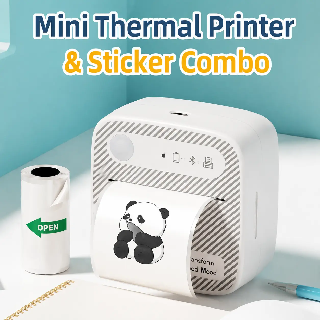 B3 Portable Bluetooth Thermal Photo Printer - Wireless Capabilities, Inkless, Instant Print, Multifunctional, Bluetooth-Enabled for iOS/Android, Sticker Label Maker, DIY Kids Gift (Computers & Office Equipment), Portable Bluetooth Thermal Photo Printers,