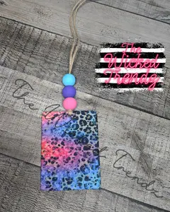 Colorful Leopard Print Cute 90s Car Hanging Air Freshener Freshie Car Accessories Car Charm