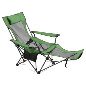 Reclining Camping Chair with Adjustable Backrest, Portable Folding Lounger, Heavy-Duty Steel Frame, Weather-Resistant Fabric, Comfortable Ergonomic Seat, Includes Carry Bag, Ideal for Camping, Hiking, Beach, and Outdoor Picnics