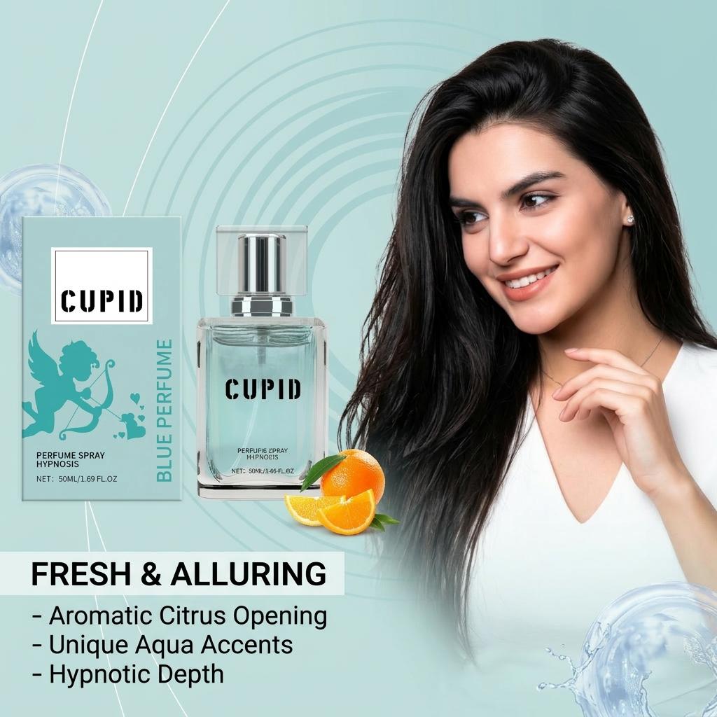 Cupid Blue Cologne Spray - Fresh Citrus Amber Fragrance, Long-Lasting Light Scent, Portable Everyday Perfume sweet Eau de Parfum natural long-lasting fragrance fruity gourmand fragrance daily