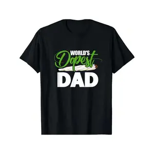 100% Cotton World's Dopest Dad Funny Fathers Day T-Shirt