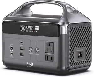 NEOZ 56,000mAh Portable Power Station, 179.2Wh LiFePO4 Backup Battery with 2× 110V 300W Pure Sine Wave AC Outlets (600W Peak), Solar Generator for Camping & Home Backup Power
