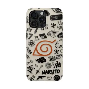 Naruto Symbol Phone Case | Hidden Leaf Village Anime Cover - Phone Cover for iPhone 7-17 Pro Max / for Samsung S21-S25 Ultra