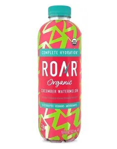 ROAR Organic Electrolyte Infusion Drink, Cucumber Watermelon, 18 oz (Pack of 12)