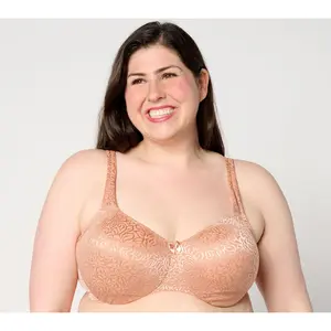 Breezies Wild Rose Lace Underwire Minimizer