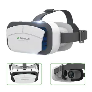 VR SHINECON Wearable 3D VR Head-Mounted Glasses, Compatible with 4.5-in to 6.7-in Smartphone Screens, for Mobile Games and Movies