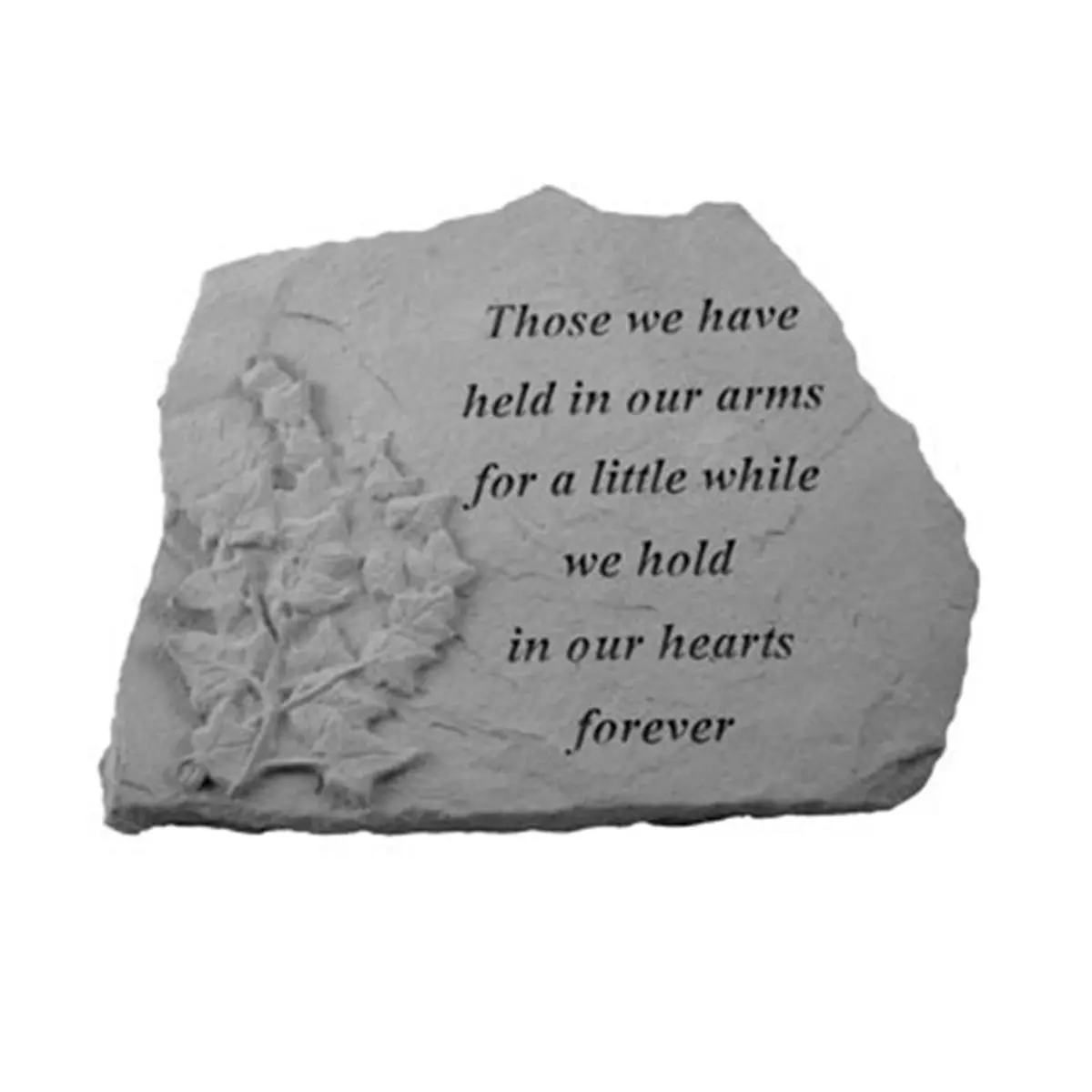Kay Berry Those We Have Held Commemorative Memorial Stone - Ivory Stone, Outdoor Garden Accessories, Engraved Quote, Family Remembrance Decor