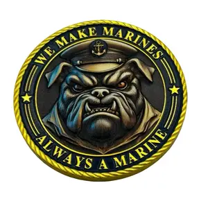 USMC US Marine Corps Commemorative Coin - We Make Marines Always A Marine Gold Trim