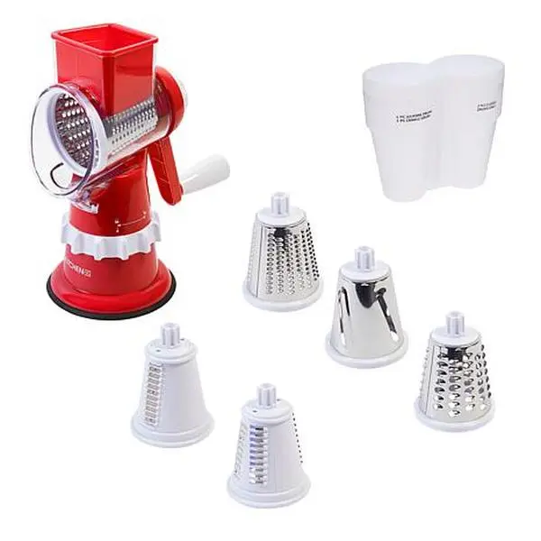 KitchenHQ Speed Grater & Slicer with Suction Base & Drum Holder KitchenHQ Speed Grater & Slicer with Suction Base & Drum Holder