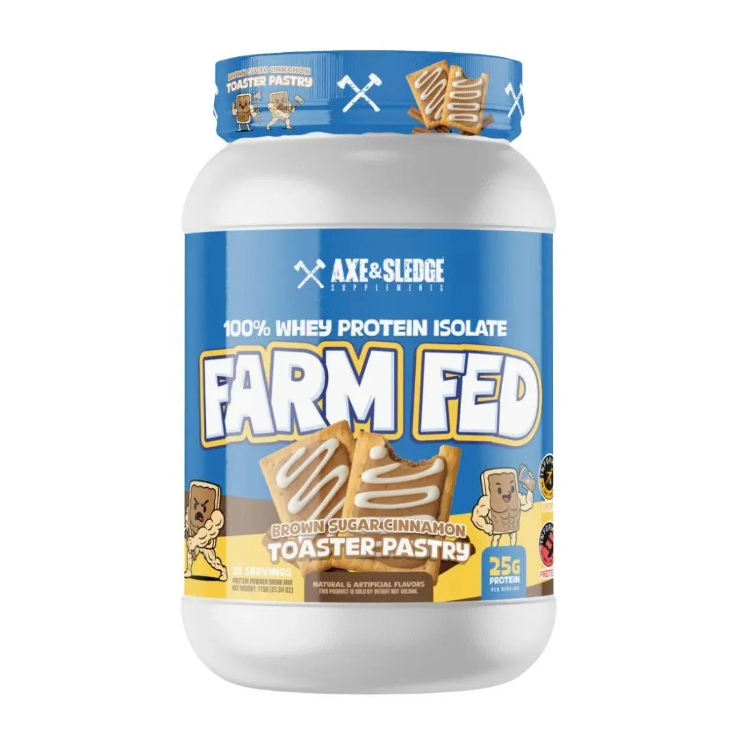 Farm Fed Protein Powder 25g 100mg Digestive Enzymes Whey Isolate Low Fat Low Carb Non GMO Gourmet Flavor Nutrition Supplement for Healthcare and Fitness