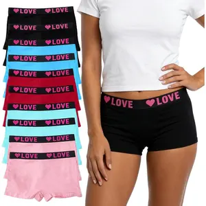 Women's Cotton Boyshorts Underwear - Breathable & Comfortable Full Coverage Mid Rise Panties 10-Pack