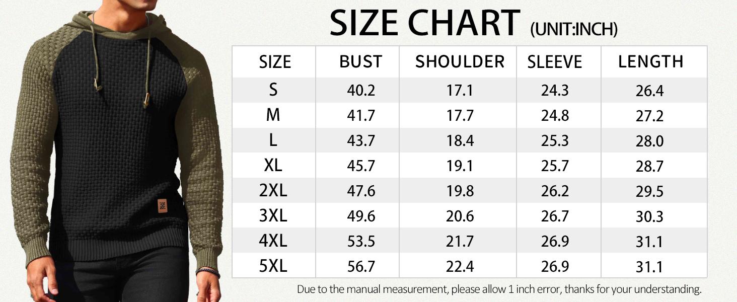 Zaitun Mens Hooded Sweatshirt Long Sleeve Solid Knitted Hoodie Pullover Sweater Casual Slim Fit 100% Polyester Medium Stretchable Classic Raglan Sleeve Sports Look