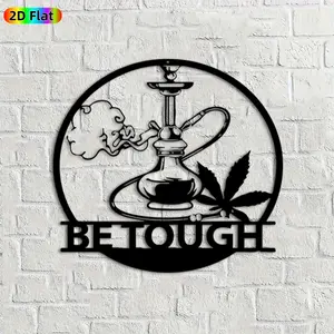 1pc Hookah Metal Wall Art Hookah Statue Mural, Ideal Gift for New Year, Easter, Hookah Decor Enthusiasts, Rust-Resistant Metal Wall Decor Wall Sculptures, Perfect for Living Room Walls & Garden Fence Hookah Enthusiasts