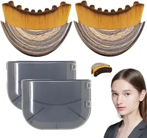 Lymphatic Contour Face Brush, Dry Brushing Face Brush, Lymphatic Drainage Massager for Face, Chin & Jawline Sculpting,Fits to The Skin to Relieve Fatigue (2PCS) Facial Daily Daily