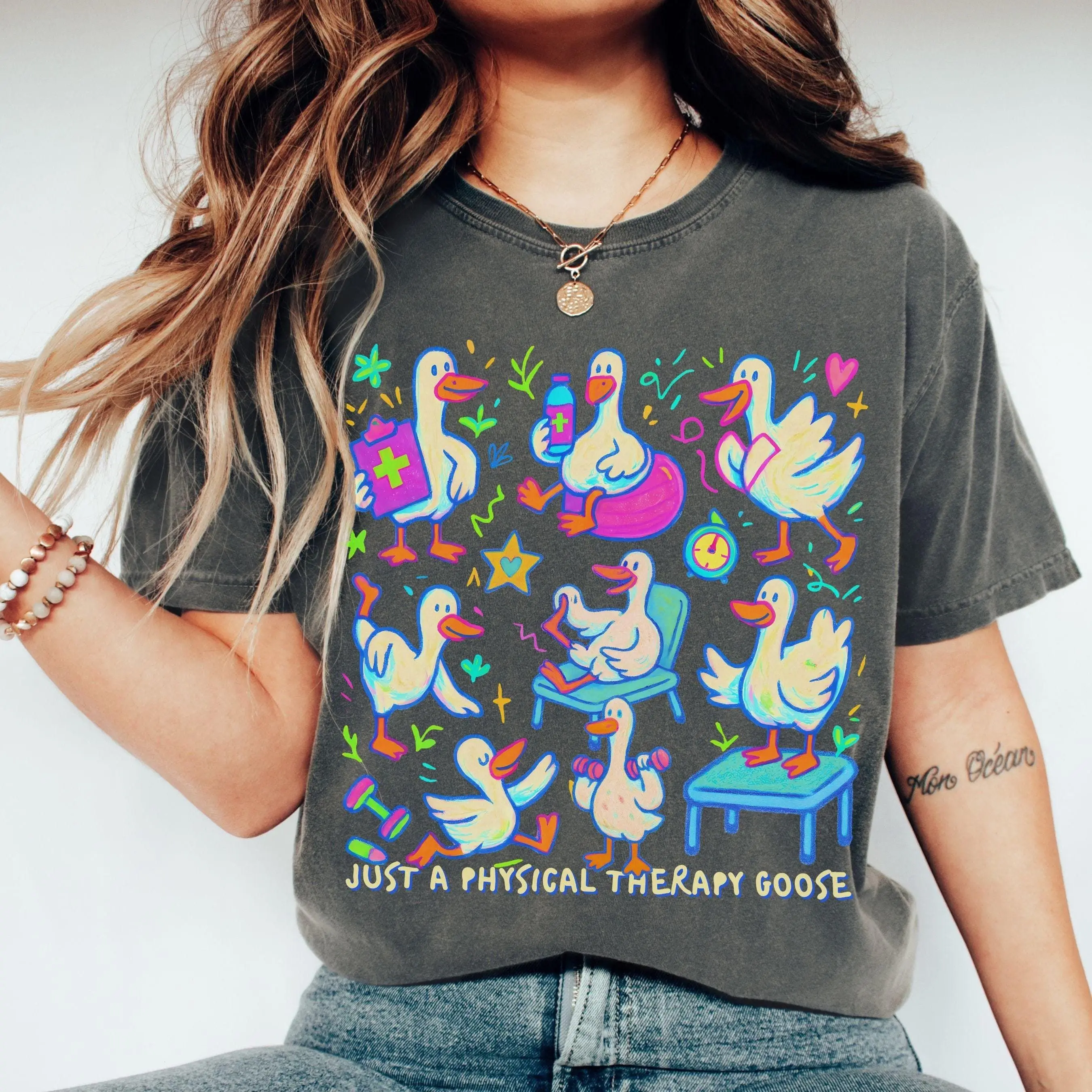 Silly Goose Physical Therapy Shirt Comfort Colors®: Gifts for Physical Therapist, DPT, PA, PTA Fit Top