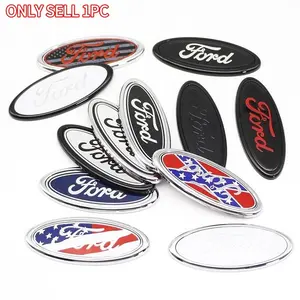 Front Grille & Rear Trunk Emblem for Ford 11.5cm | Fits Focus, Fiesta, Fusion, Escape, Explorer, F150 | 3D Oval Logo Badge Upgrade