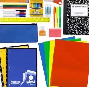 School Supplies Kit 45 Piece School Supply Kit Grades K-12 – Back to School Essentials Includes Folders Notebooks Pencils Pens and Much More!