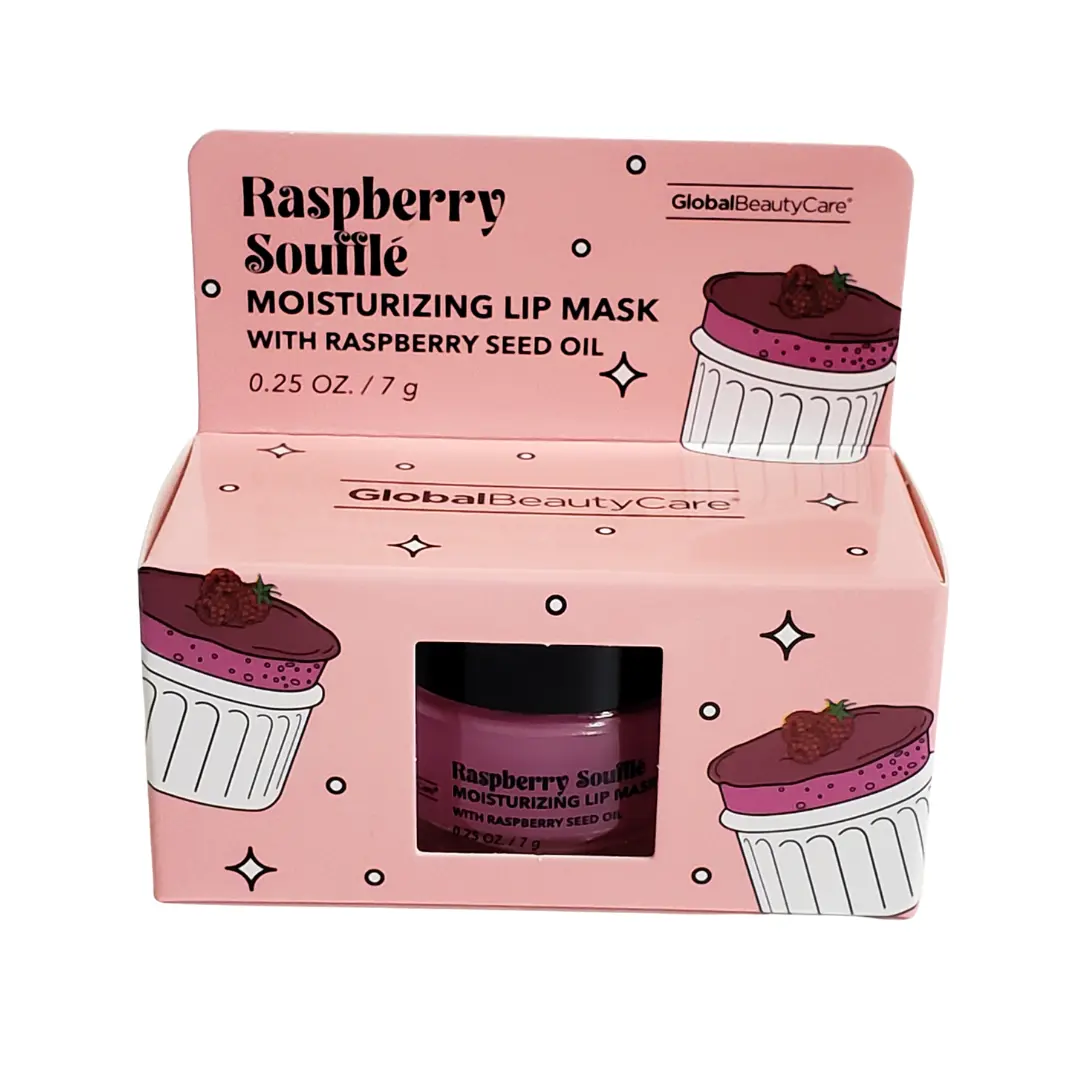 Global Beauty Care Raspberry Souffle Avocado-Infused Lip Mask - 0.25 oz, Hydrating, Soothing, Nourishing, Dry Lip-Focused, Compact, Ideal Gift for Beauty Enthusiasts, Lip Care
