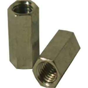 Boltmaster 11848 Zinc Plated Steel Coupling Nut, 0.62-11 in. Coarse Thread, Fits 0.62" for Sailing Water Sports
