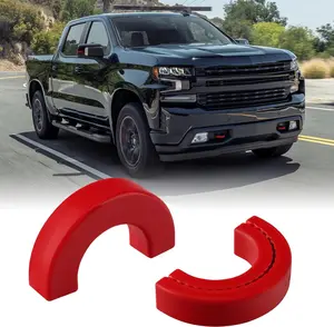 Customized Easy-Install Tow Hook Covers, Car Exterior Towing Protection Guard, Car Accessories, Auto Parts Accessories for Chevy Silverado 1500 (2007-2026) & GMC Sierra 1500 (2007-2018) (Red)