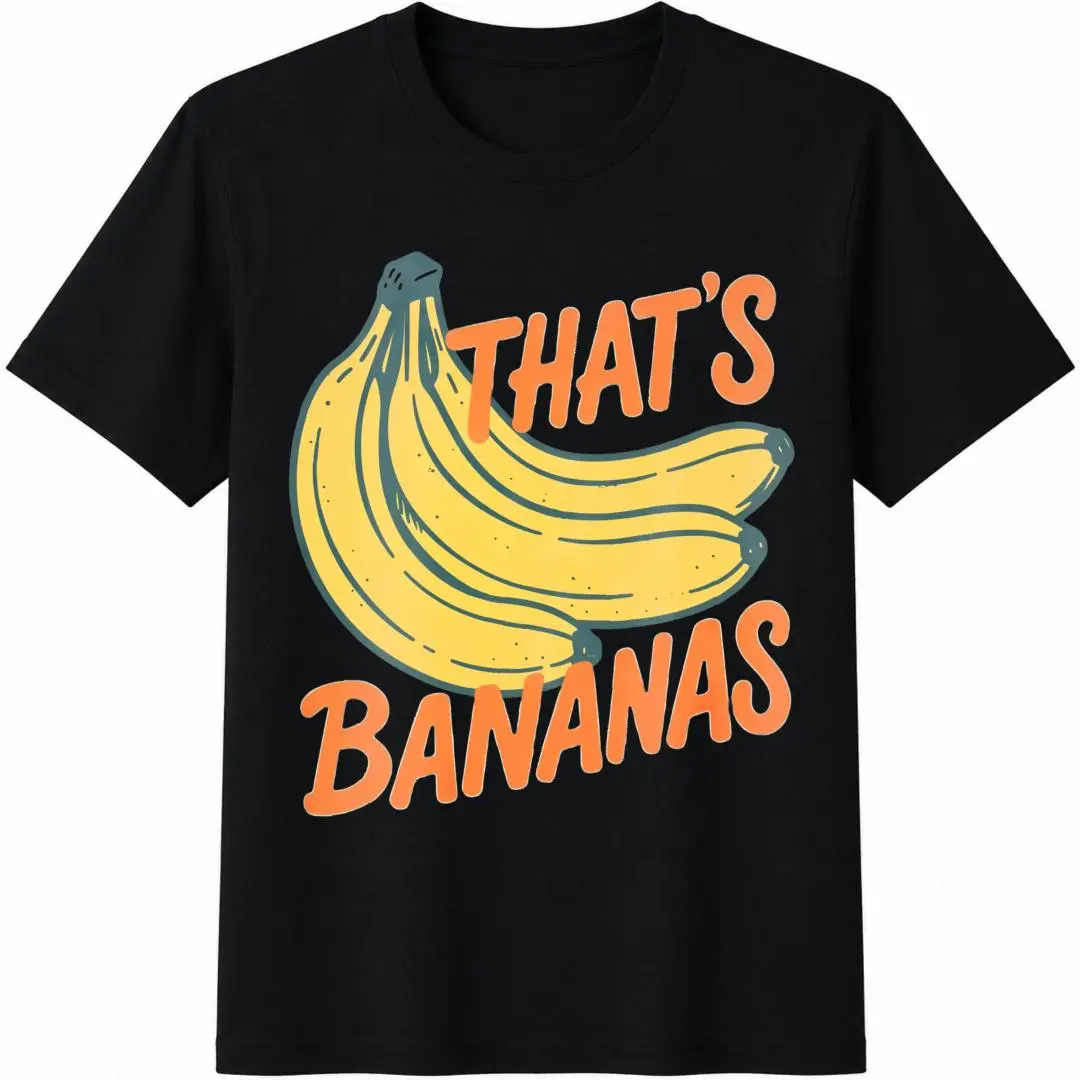 Women'S White T-Shirt - Fun Banana Decor Text, Humorous Theme, Reversible Double-Sided Pattern Print, Round Neck Regular Fit, Soft And Breathable
