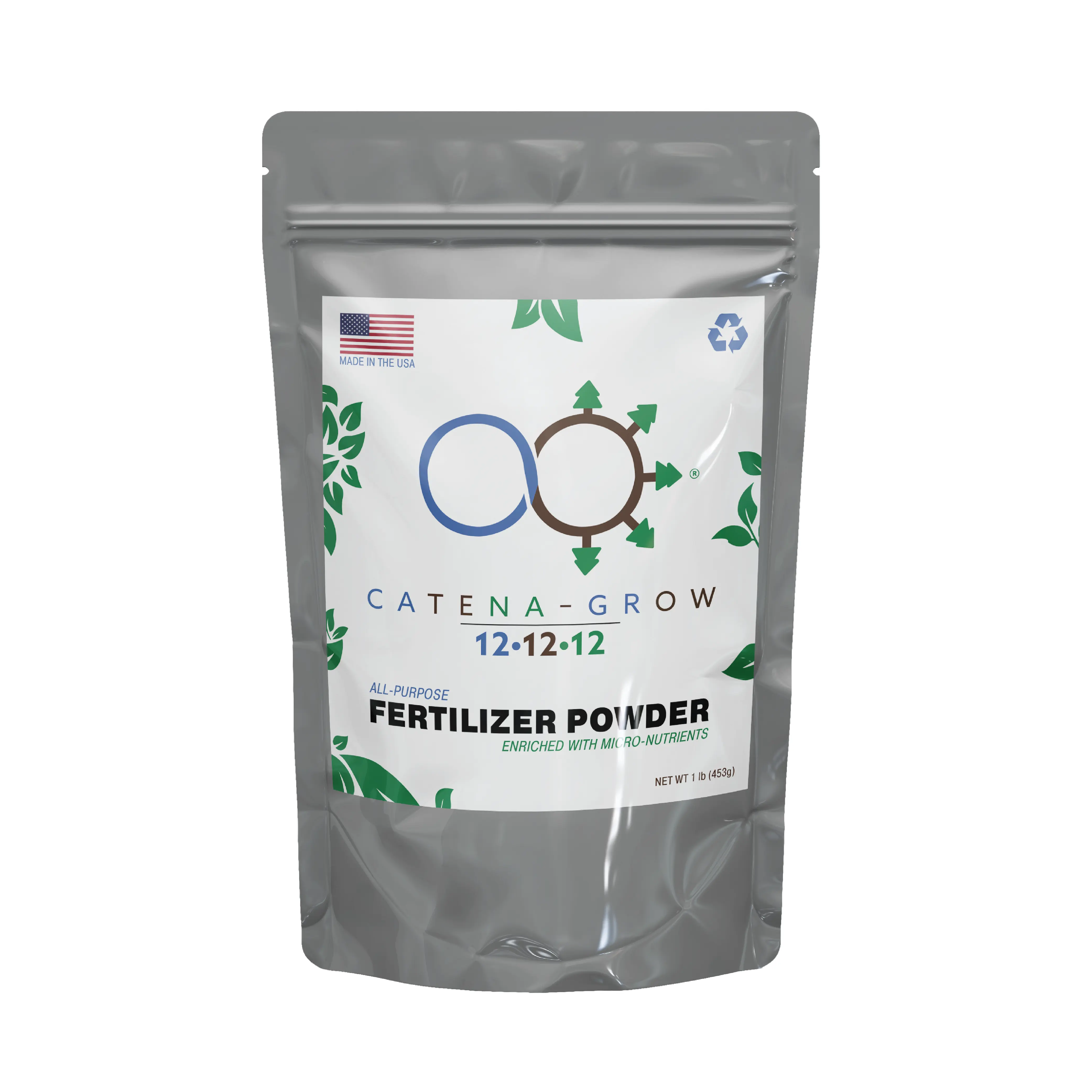 Maximize Plant Growth! Super Concentrated Powder Fertilizer for Indoor/Outdoor Plants, Flowers, Veggies & Hydroponics! 1lb |12 - 12 - 12| Catena-Grow