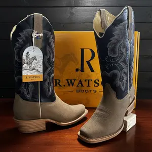 R. Watson Cafe Boar // Azul Sinatra Shaft Narrow Square Toe Boots For Women