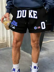 "Blue Devil Pride" Statement Shorts - Black, Preppy Vibe  Duke & College Basketball Heritage, Comfortable & Versatile. #BlueDevilPrideBasketballShorts #StreetStyle