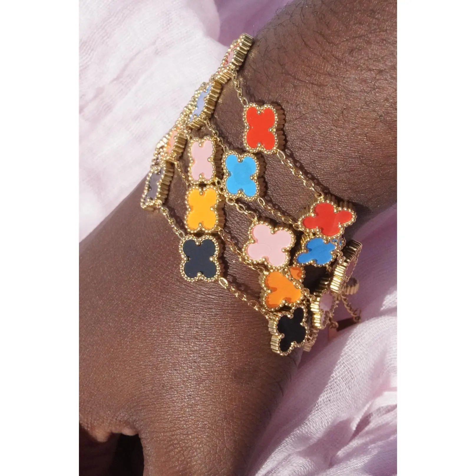 Solid Color Clover Bracelet