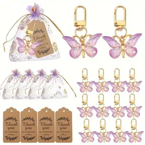 [Party Gifts] 36 Sets Acrylic Butterfly Keychains Set| Gift For Her/Him | Birthday, Wedding, Graduation,Christmas