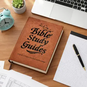 Vertical Faith Leather Cover Study Planner - Bible Journaling Notebook, Guided Devotional Workbook for Scripture Recording & Daily Faith Reflection, Funny Hard Hat Sticker
