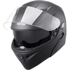 VEVOR Motorcycle Helmet, Unmasked, Smart Street ABS High Density Helmet with Bluetooth Slot Interchangeable Lens, DOT Approved Comfortable Motocross Helmet, Fit for Youth AdultsVEVOR Super Brand Day