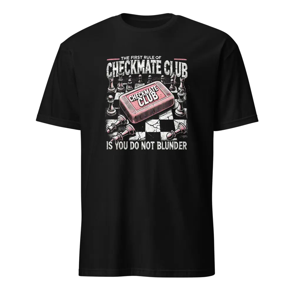 Checkmate Club T-Shirt – Rebellious Chess Lover Gift | Inspired by Fight Club | Gritty Chess T-Shirt