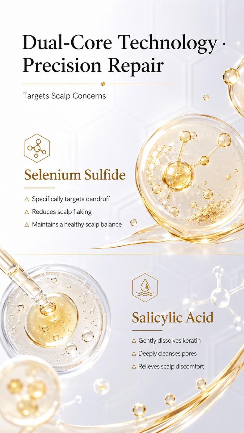 [Buy 1 Get 1 Free] KORMESIC Selenium Disulfide Anti-Dandruff Serum - Haircare Scalp Treatment with Salicylic Acid, Centella Asiatica, Targets Flaky Itchy Skin, Deep Cleanses Oily/Dry Scalp Types
