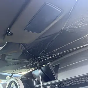 Portable Car Windshield Sunshade, Foldable Windshield Sun Umbrella, Car Exterior Accessories, Car Windshield Cooling Umbrella for Daily, Car Window Shades