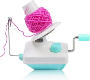 Yarn Ball Winder Hand Operated Winding  Winder Machine Yarn String Ball Winder, Convenient Ball Winder for Yarn Tabletop Clamp, Green Blue