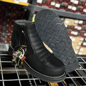 339 Zip Up Mens Ankle Boot Goodyear Welt Hecho En Mexico Genuine Leather Oil Resistant Water Resistant Soft Toe 6 Inch Height