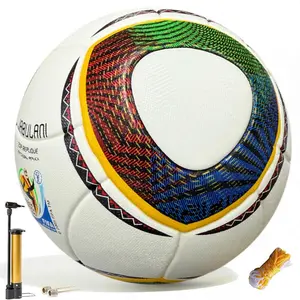 Official Size 5 Leather Soccer Ball, Durable Soft PU Material, Ideal for Youth & Adult Competitions, Includes Net Bag & Pump Accessories, Sportsball