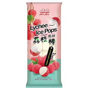 JINJIN Ice Pops Lychee Flavor 24oz Juice Added Summer Sweet Fruity Dessert Beverage