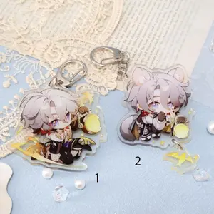 New model New model Genshin Impact Illuga Acrylic Keychain: Retro Style, Double-Layer.