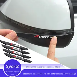 4PCS Car PVC Door Protectors Thickened Anti-scratch and Anti-bump Strip Sport Styling Body Decoration Rubber Exterior Parts